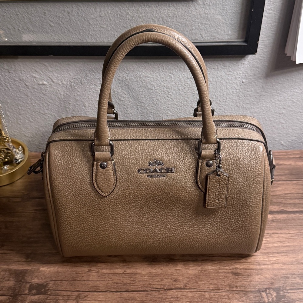 Coach Tan/Stone/Brown Leather Handbag
